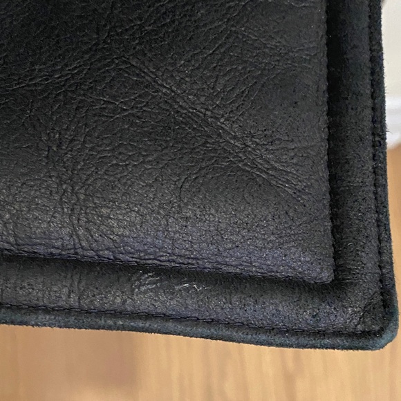 Vintage Arte Pelle 💯 Sheepskin Shearling Long Black Leather Coat, Made in 🇨🇦 - Picture 15 of 16